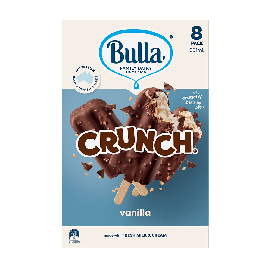 Bulla Crunch Vanilla Ice Cream 8pk