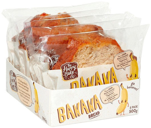 The Happy Cake Co Banana Bread 500g 5pk