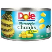 Dole Pineapple Chunks In Juice 227g