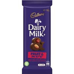 Cadbury Dairy Milk Chocolate Fruit & Nut Block 180g