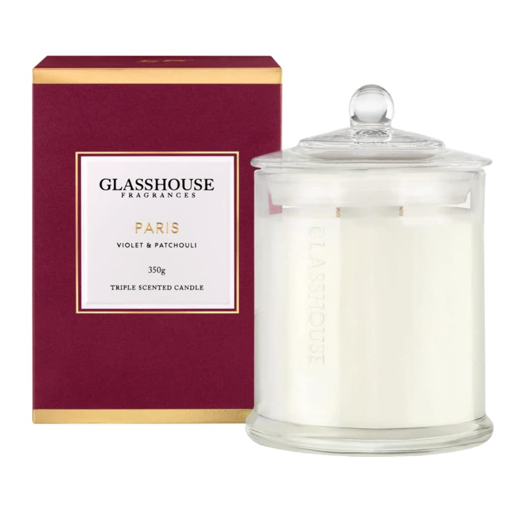 Glasshouse Candle Paris Violet & Patchouli 350g