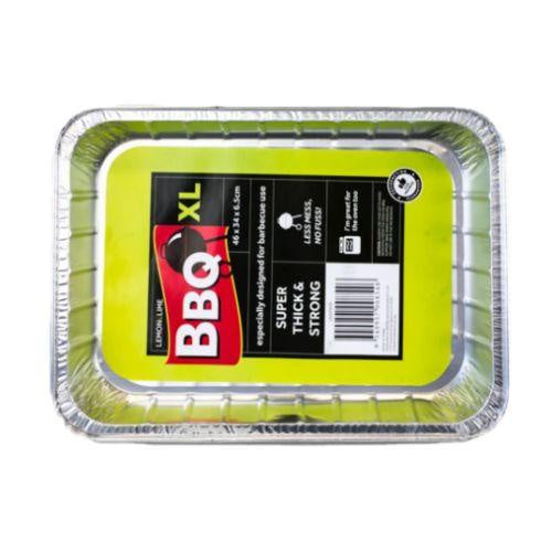 Lemon & Lime Foil Tray Large 45.5x34.6x6.5cm 5pk