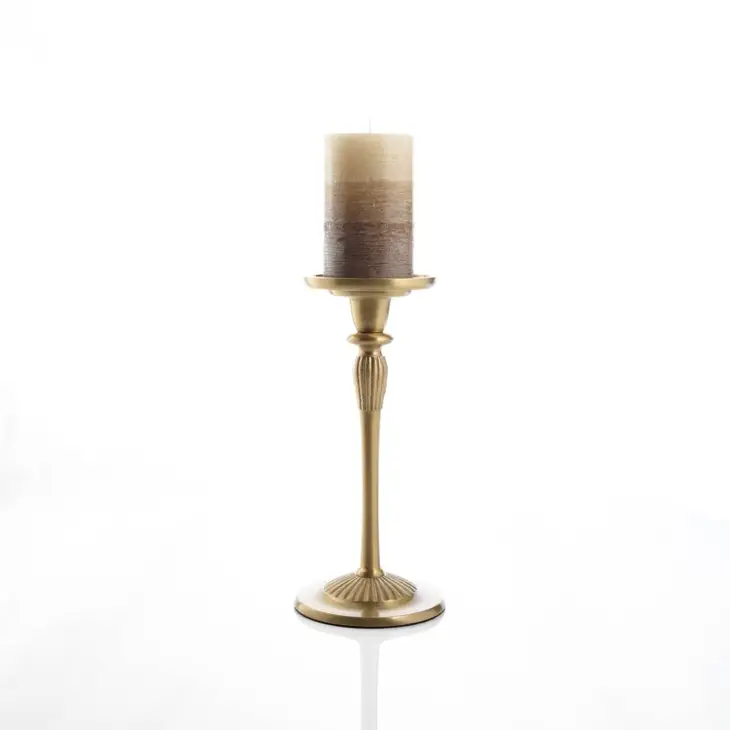 Clinq Brass Candlestick 9"