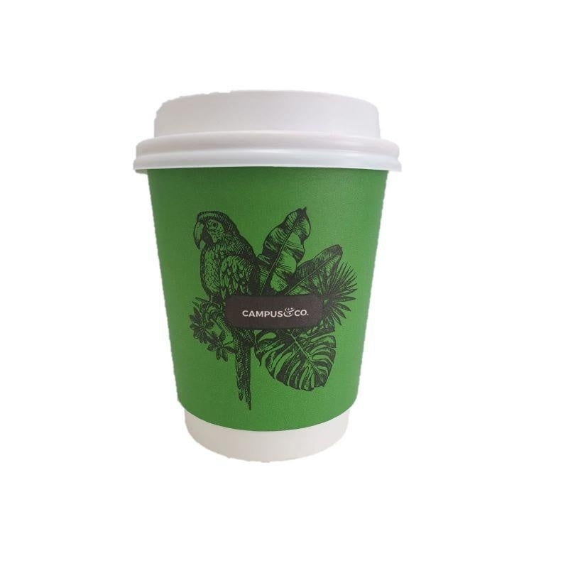 Campus & Co Disposable Coffee Cup Double Wall Abstract on Kraft8oz 25pk