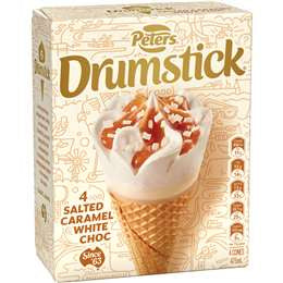 Peters Drumstick Salted Caramel & White Chocolate 475ml 4pk