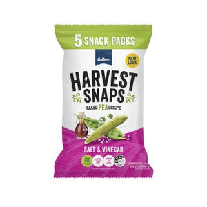 Calbee Harvest Snaps Salt & Vinegar 90g 5pk