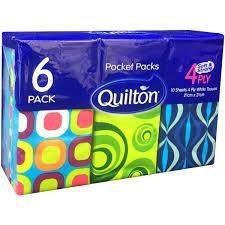 Quilton Tissues Pocket Pack 7cm x 6cm