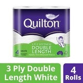 Quilton Toilet Tissue Double Length 3 Ply 4pk