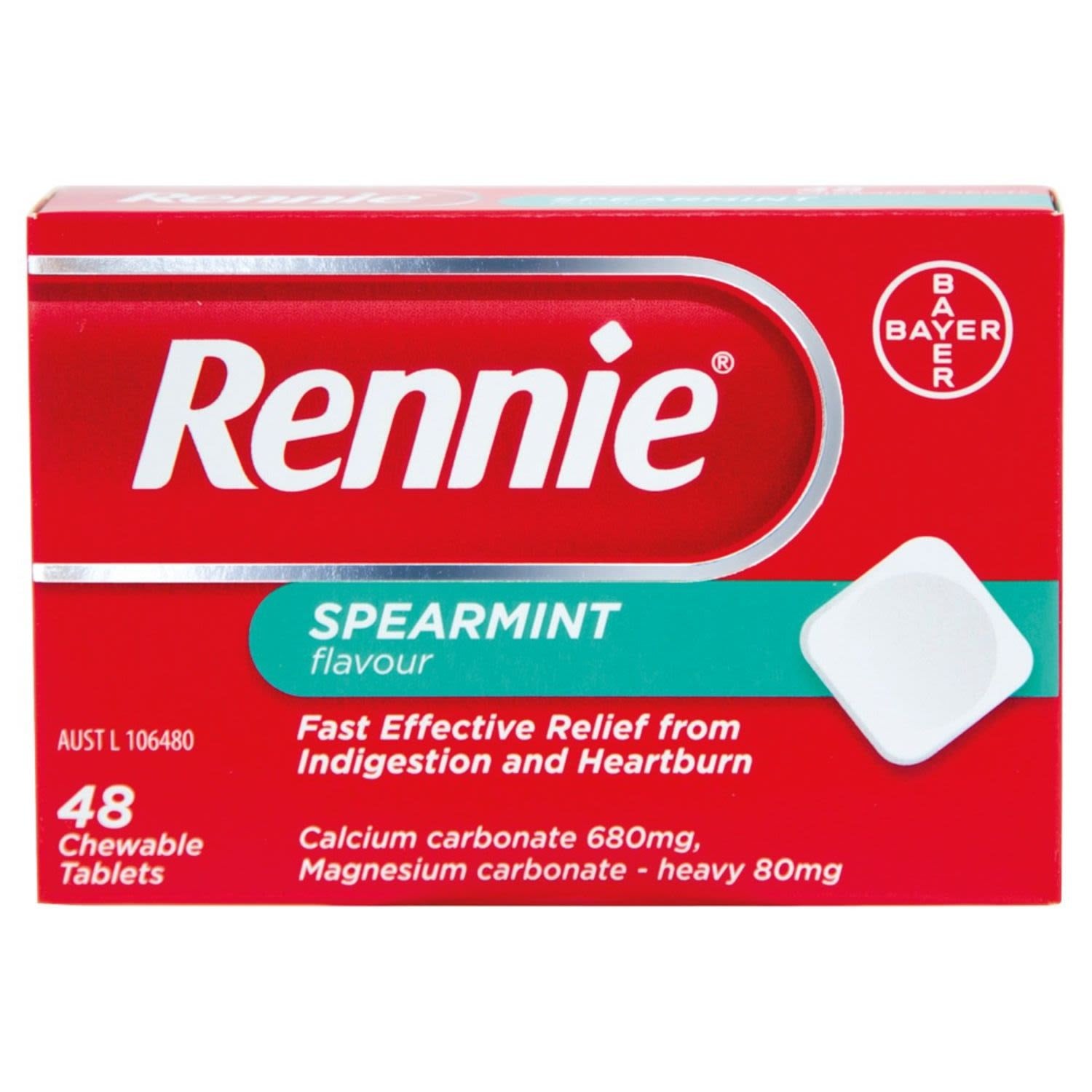 Rennie Antacid Tablets 48pk