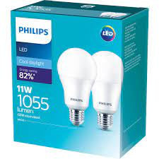 Philips LED Screw In Cool Daylight 11w 2pk