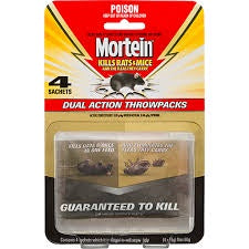 Mortein Dual Action Rat and Mice Bait 4pk 60g