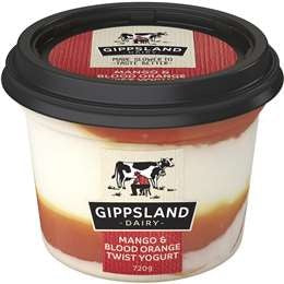 Gippsland Yoghurt Mango & Blood Orange 700g