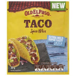 Old El Paso Taco Spice Mix Extra Mild 30g