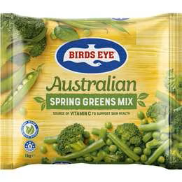 Birds Eye Australian Spring Greens Mix Green Beans Peas & Broccoli 1kg