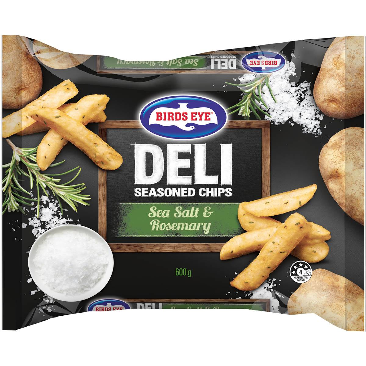 Birds Eye Deli Seasoned Chips Sea Salt & Rosemary 600g