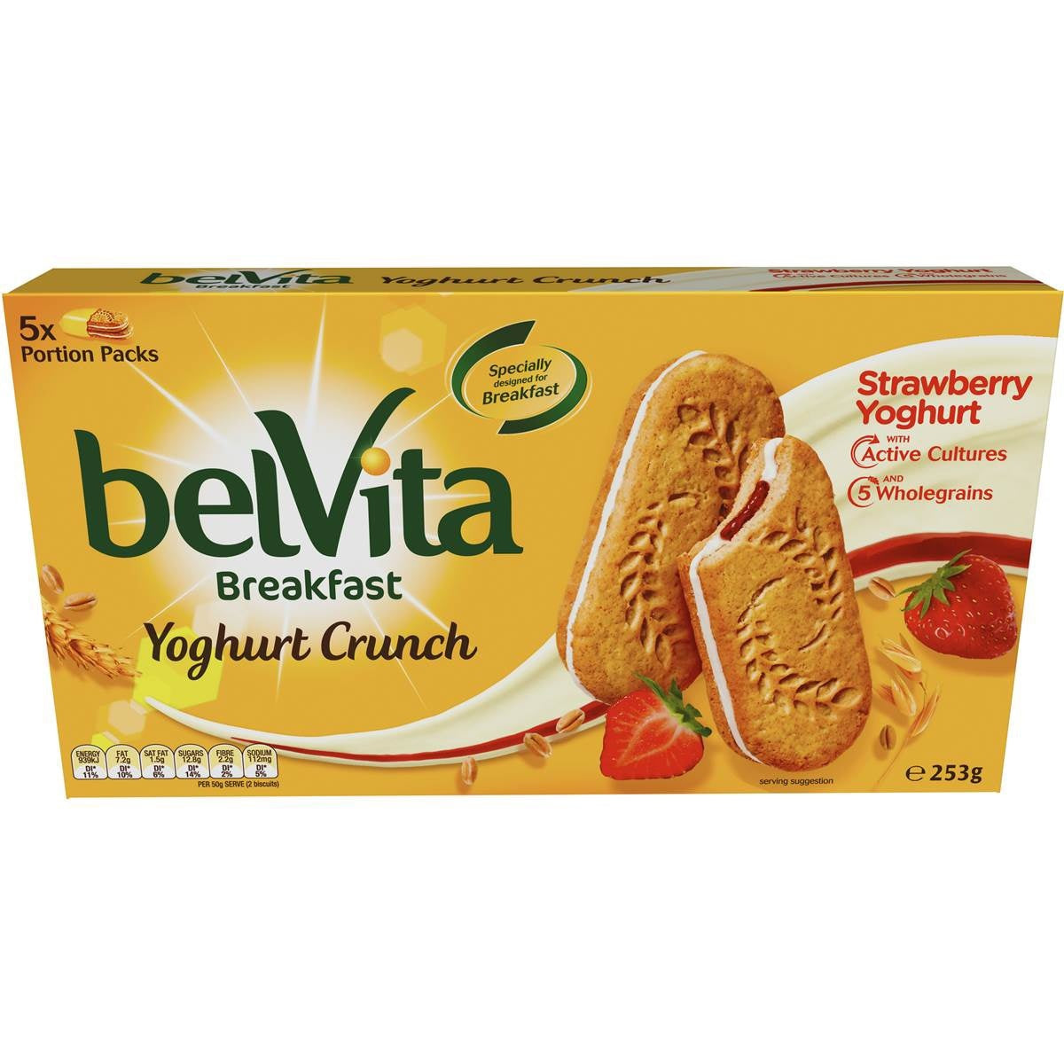 Belvita Breakfast Biscuits Strawberry Yoghurt 5pk