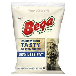 Bega Cheese Grated Extra Light 500g