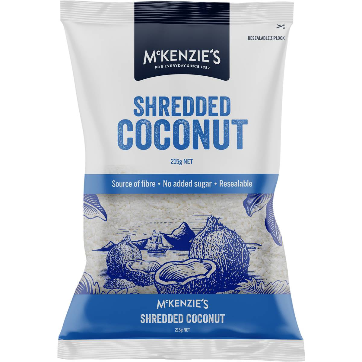 Mckenzies Coconut Shredded 215g