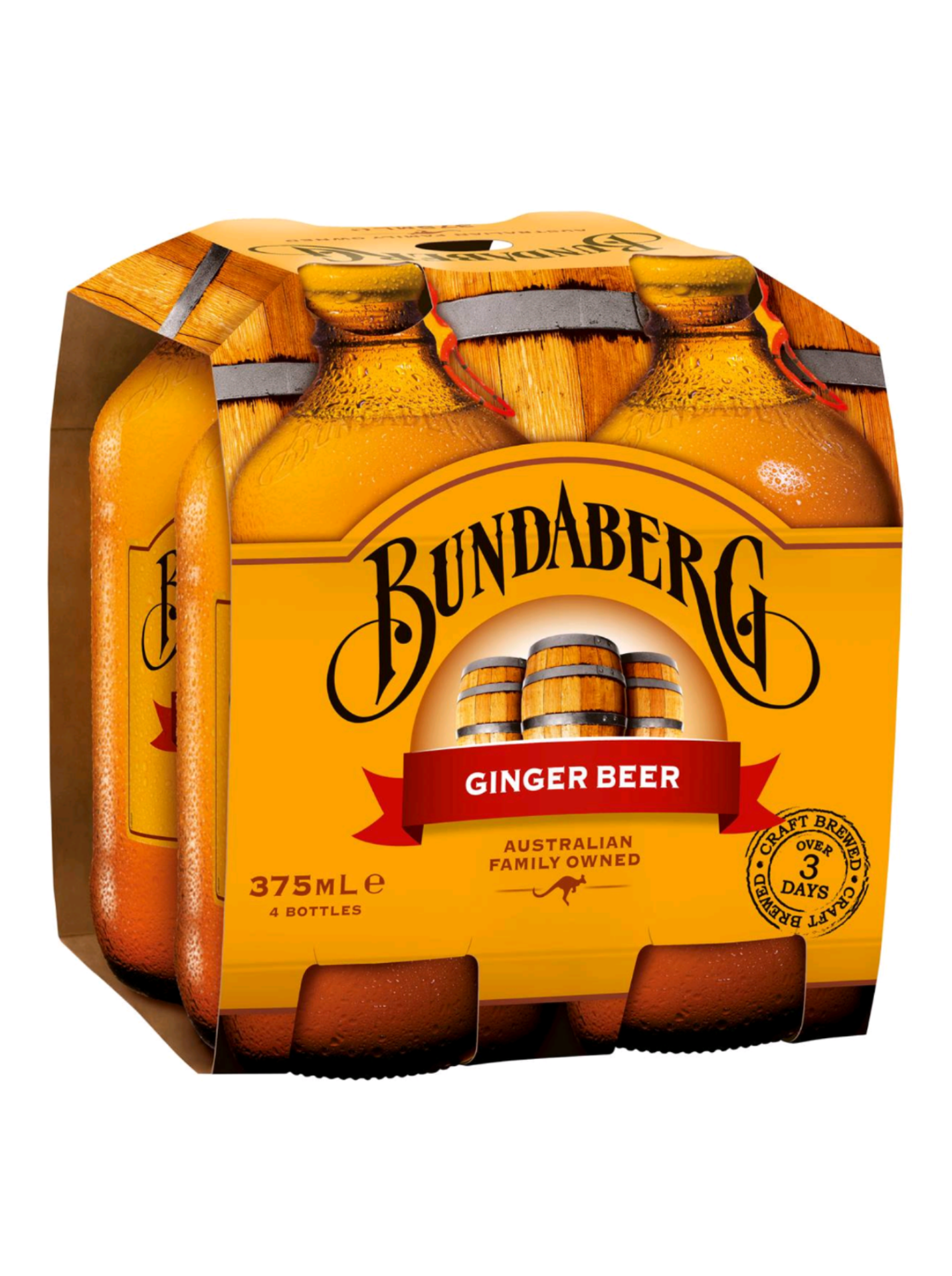 Bundaberg Ginger Beer 375ml 4pk