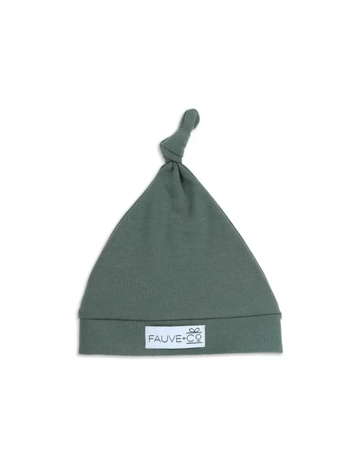 Fauve & Co Evie Knotted Beanie Sage