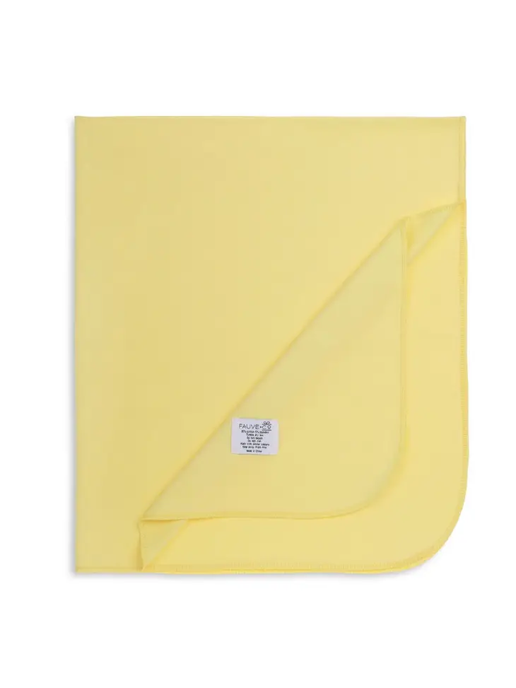 Fauve & Co Evie Stretch Jersey Swaddle Lemon 82x100cm