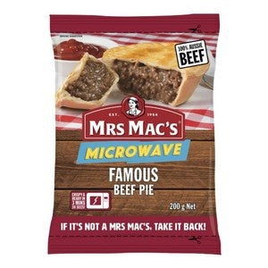 Mrs Macs Microwave famous Beef Pie