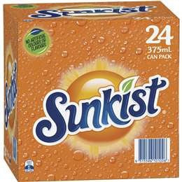 Sunkist Drink Cans 375ml 24pk