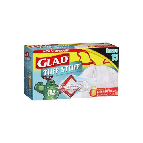 Glad Tuff Stuff Kitchen Tidy Drawstring 35L Large 15pk