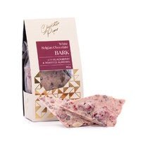 Charlotte Piper White Belgian Chocolate BARK with Blackberry & Roasted Almonds 80g