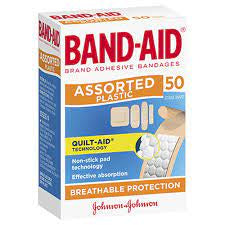 Band Aid Plastic Shapes 50pk