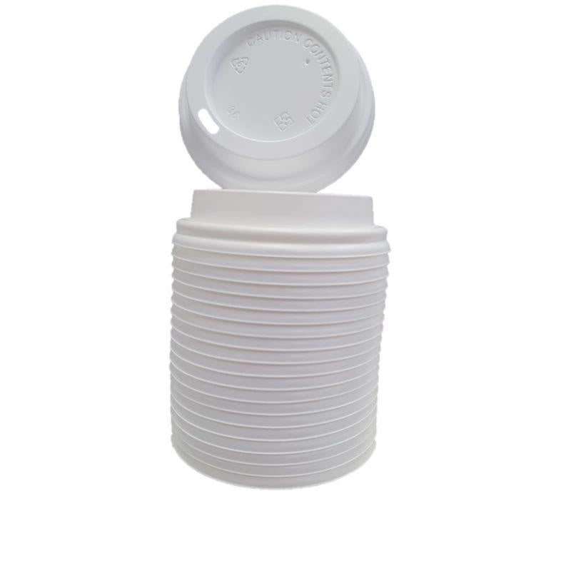 Campus & Co White Lids For Double Wall Coffee Cup 50pk