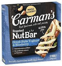 Carmans Nut Bar Greek Style Yoghurt Blueberry 160g