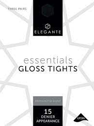 Elegante Essentials Gloss Illusion Medium 15 Denier 3pk