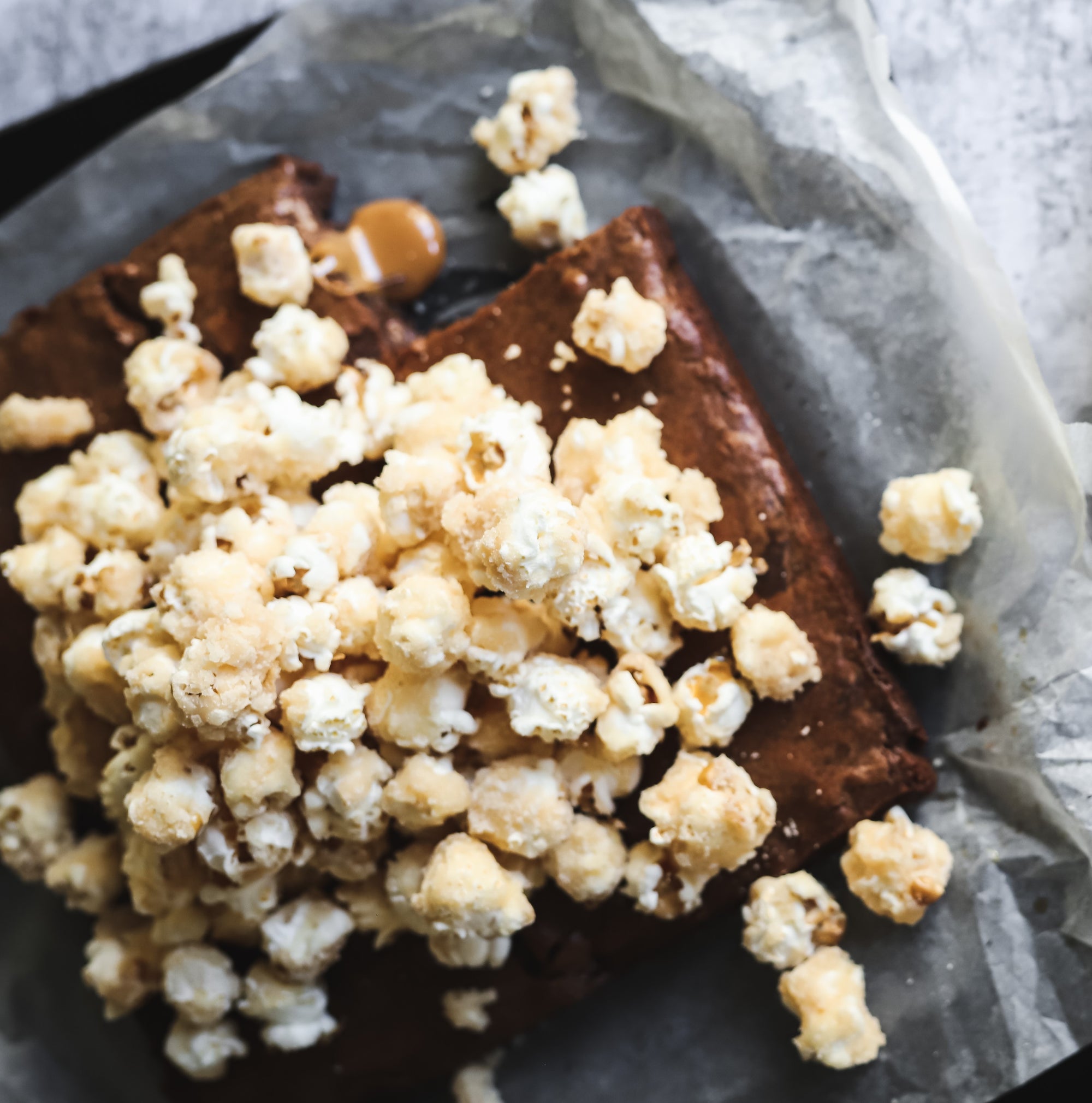 Salted Caramel Popcorn Brownie Kit