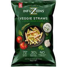 Infuzions Veggie Straws Sour Cream & Herb 90g