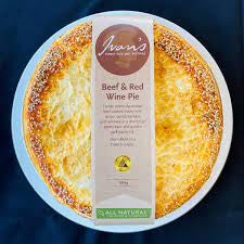 Ivans Family Pie Beef & Red Wine 900g