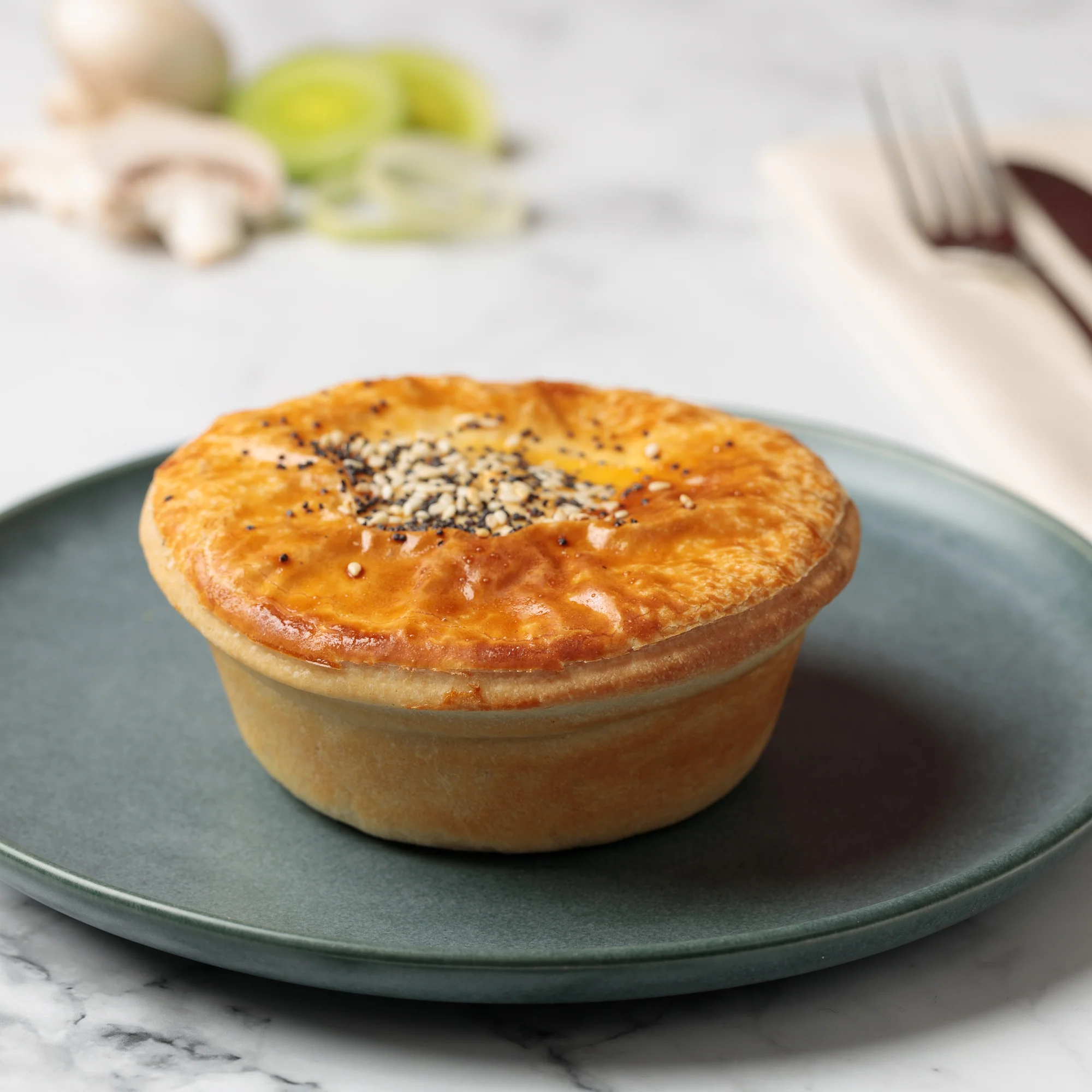 Ivans Pies Chicken Mushroom & Leek Pie Individual