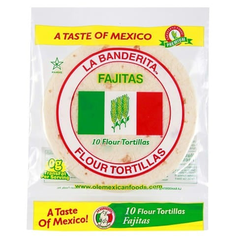 La Banderita Fajita Flour Tortillas Medium 10pk