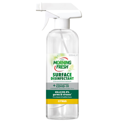 Morning Fresh Antibacterial Surface Disinfectant Sanitiser Kitchen Cleaner Citrus 500mL