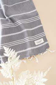 Miss April Classic Turkish Cotton Hand Towel Charcoal