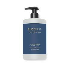 Moss St Hand & Body Cream Sandalwood & Seasalt 450ml