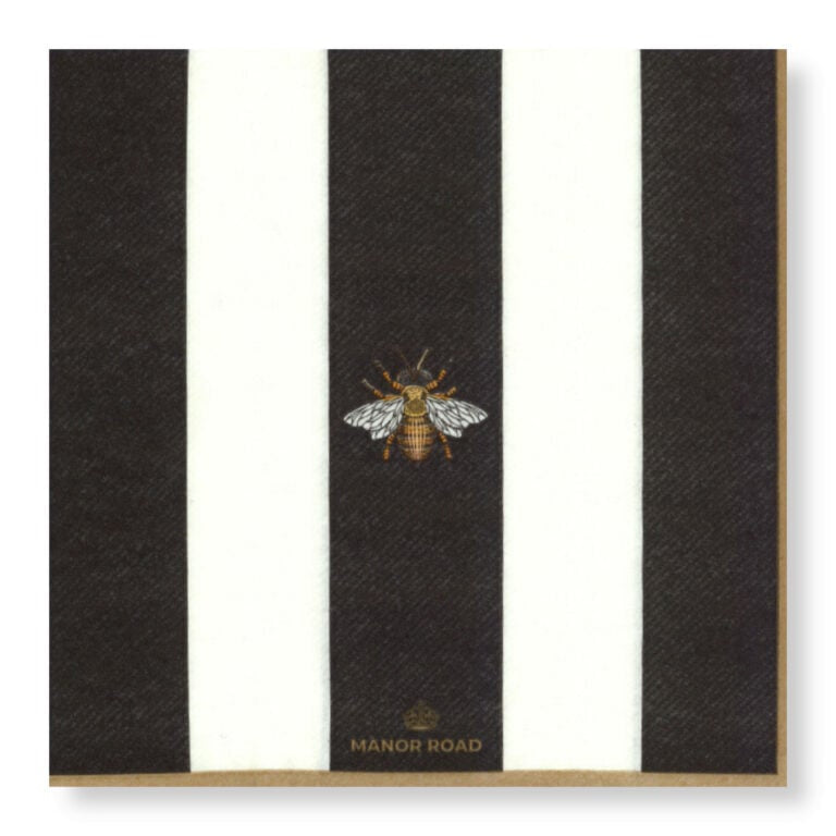 Manor Road Cocktail Serviettes The Striped Bee 20pk