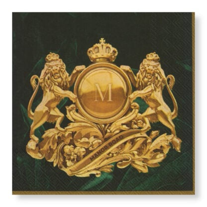 Manor Road Luncheon Serviettes Royal Lion Green