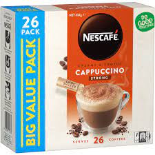 Nescafe Coffee Sachets Value Pack Cappuccino Strong 26pk