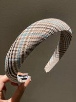 Checkered Wide Headband  Multicoloured