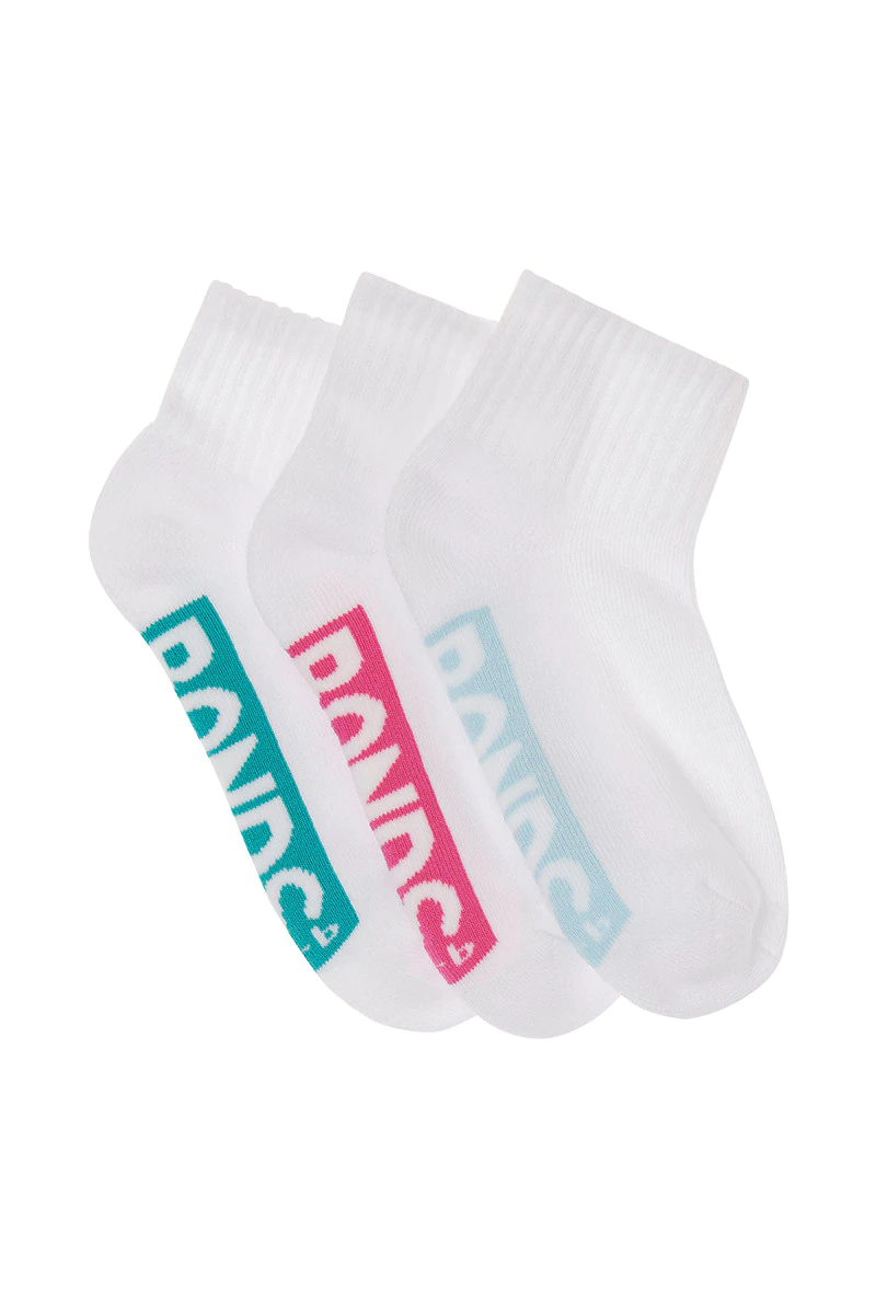 Bonds Kids Quarter Crew Cushioned Socks 3pk