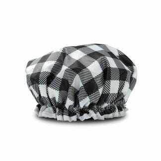 Manor Road Shower Cap Black Gingham