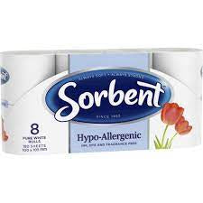 Sorbent Toilet Roll Hypoallergenic 8pk