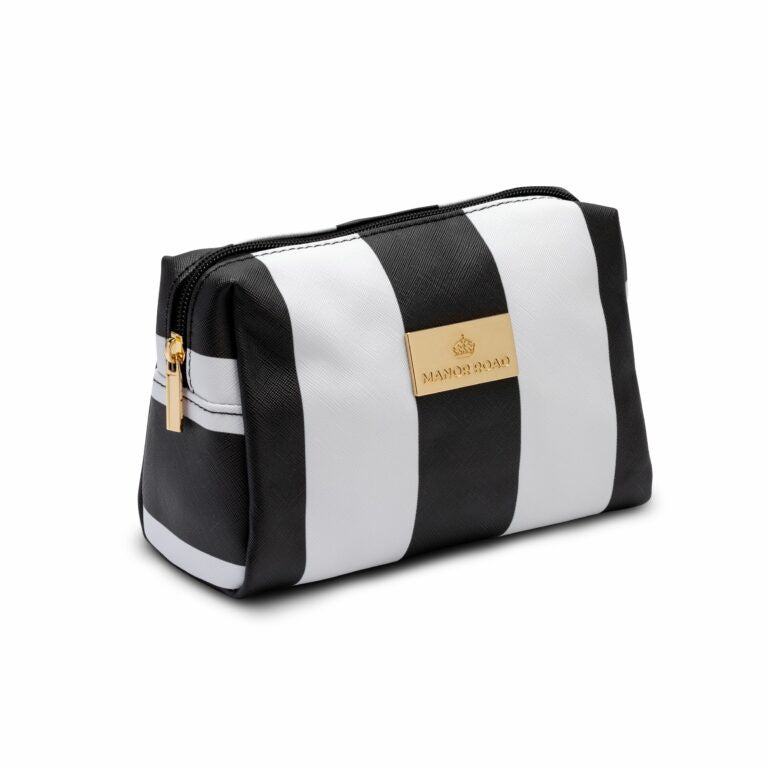 Manor Road Travel Bag Black & White Stripe