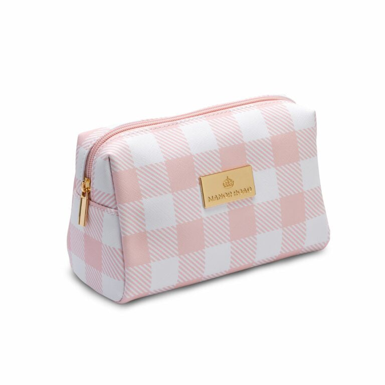 Manor Road Travel Bag Pink Gingham